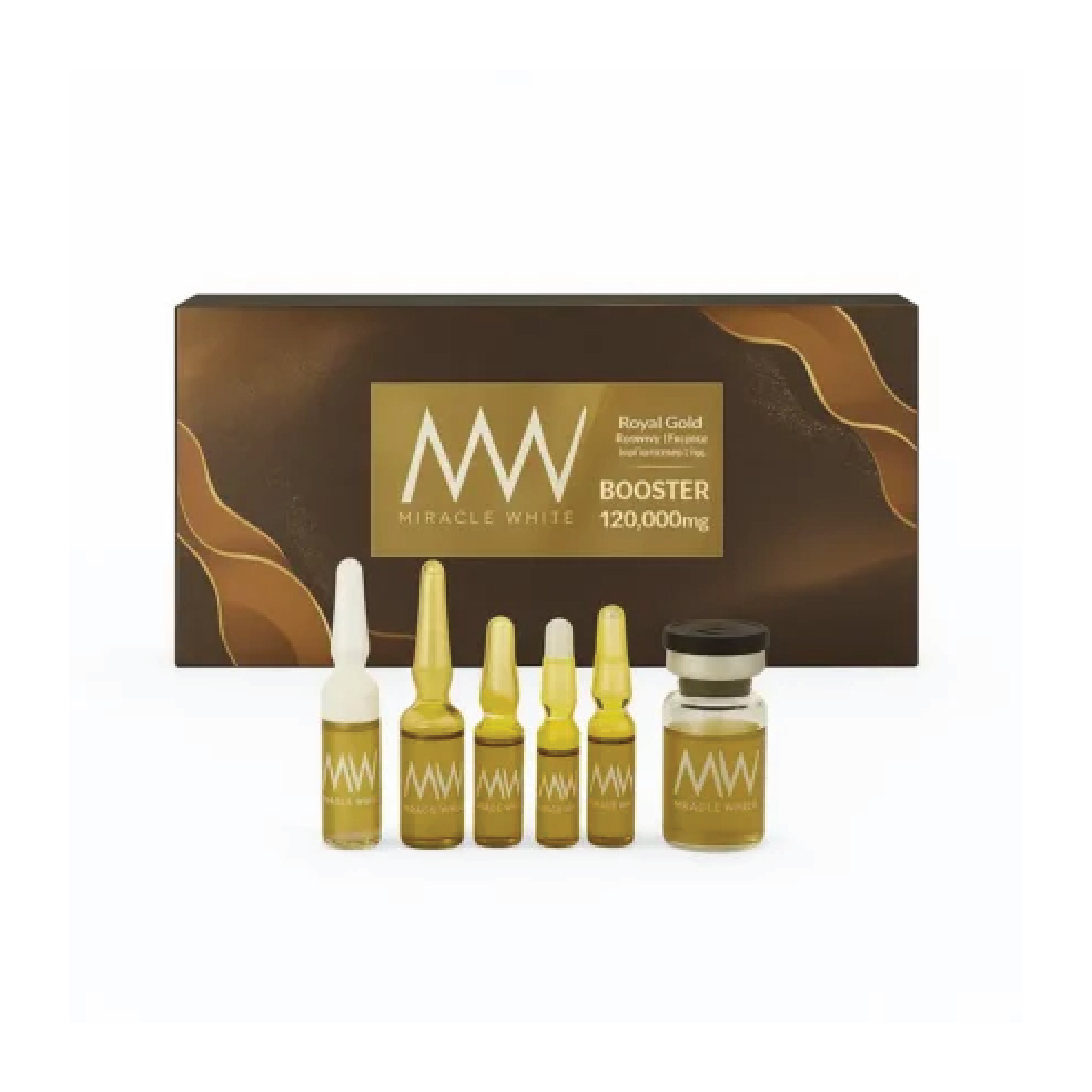 Miracle White 120000mg Royal Gold Nano Concentrated Glutathione Booster [06 Sessions]