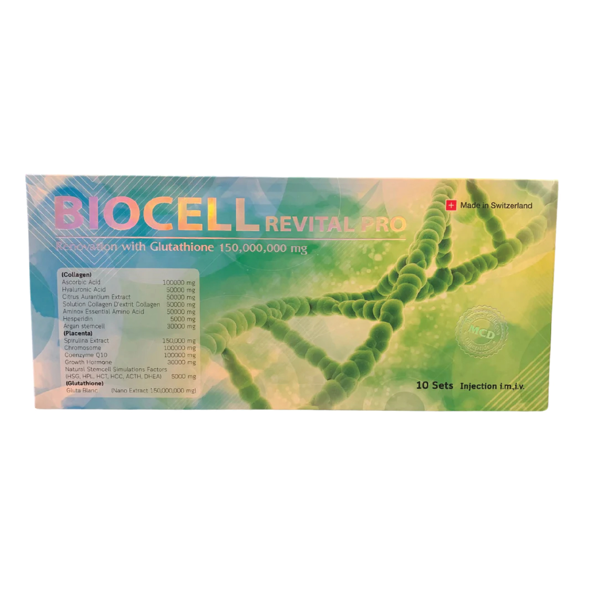 BioCell Revital Pro Renovation With Glutathione 150,000,000mg Injection [10 Sessions]