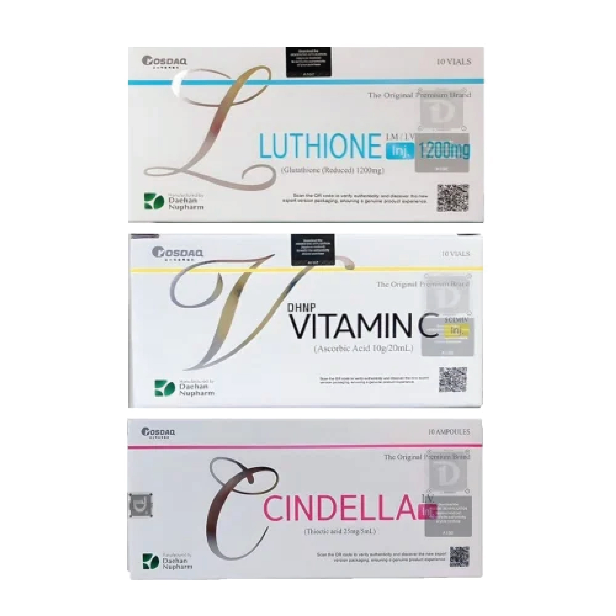 CosdaQ Cindella 1200mg Glutathione Injections Full Set (Square Seal) [10 Sessions]