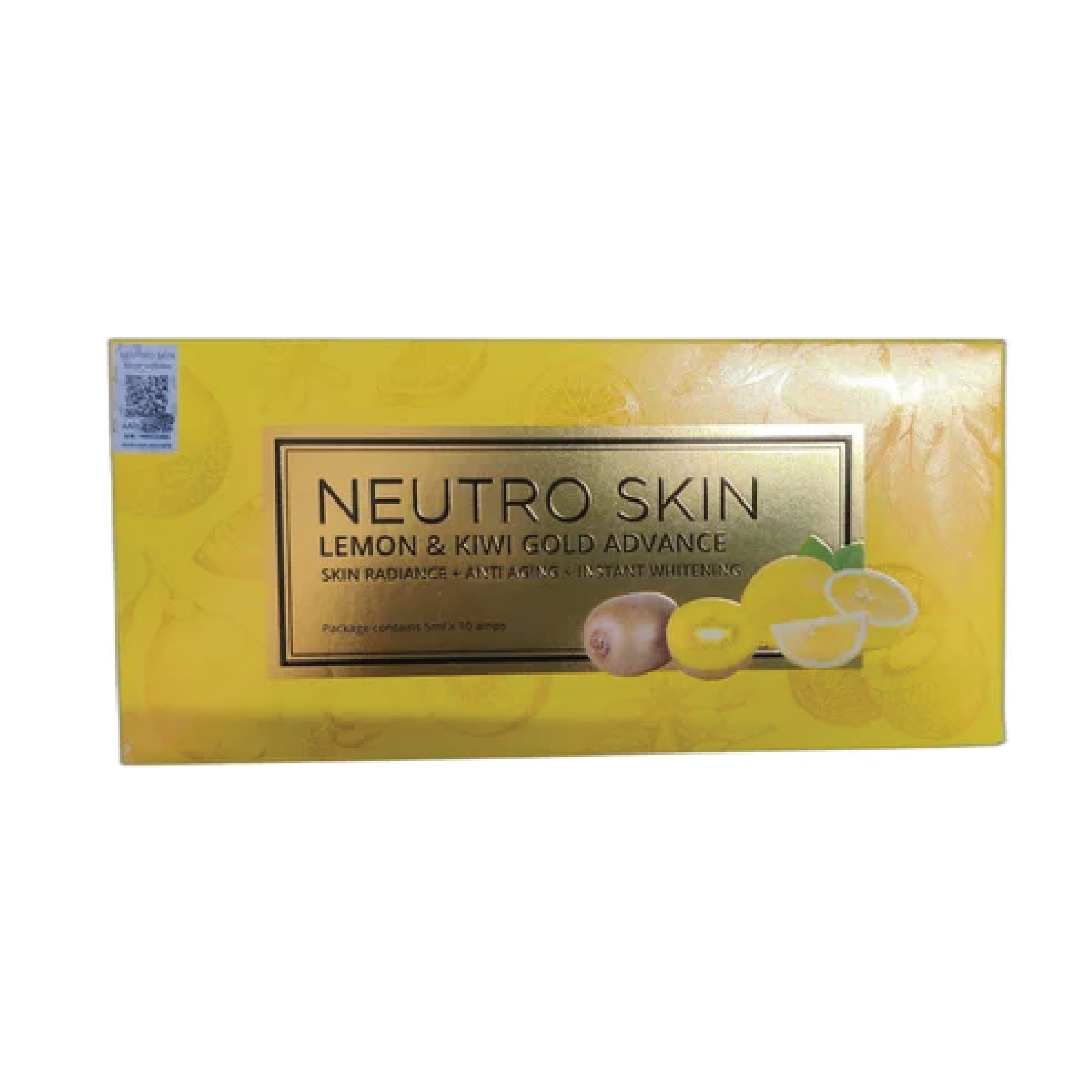 Neutro Skin Lemon & Kiwi Gold Advance Skin Radiance + Anti Aging + Instant Whitening Injection [10 Sessions]