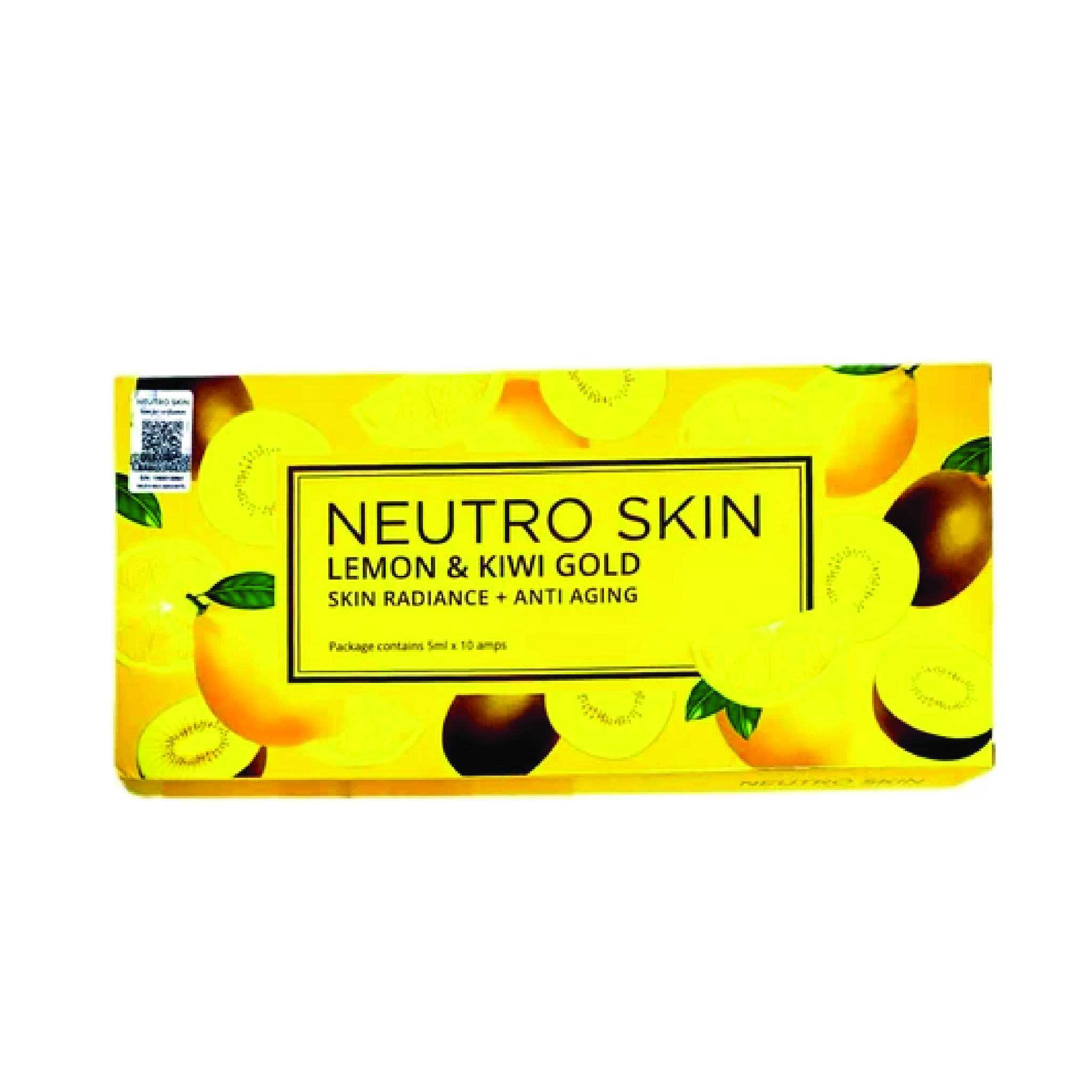 Neutro Skin Lemon & Kiwi Gold Skin Radiance + Anti Aging Vitamin C With Collagen Injection [10 Sessions]