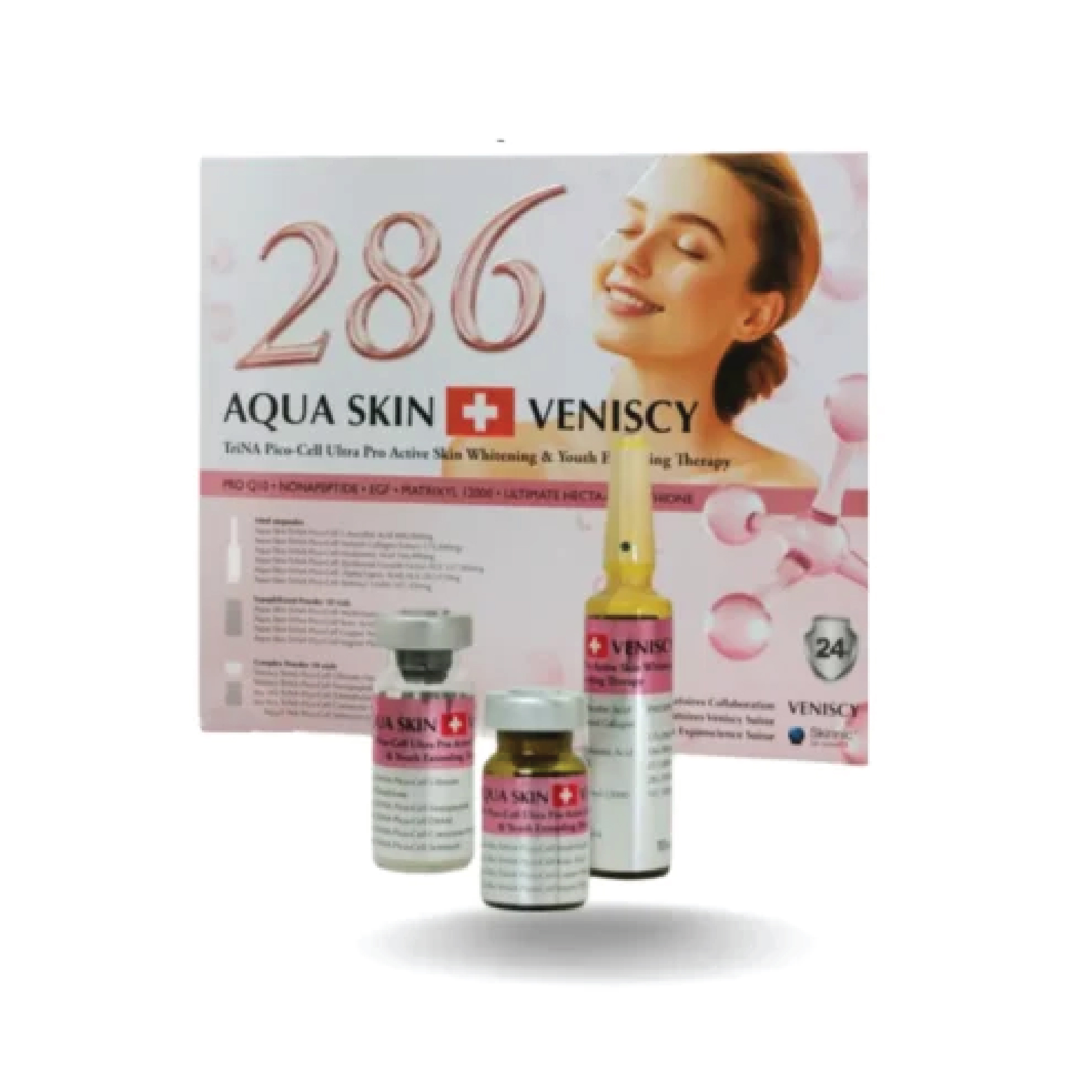 Aqua Skin Veniscy 286 TriNA Pico-Cell Ultra Pro Active Skin Whitening & Youth Extending Therapy [10 Sessions]