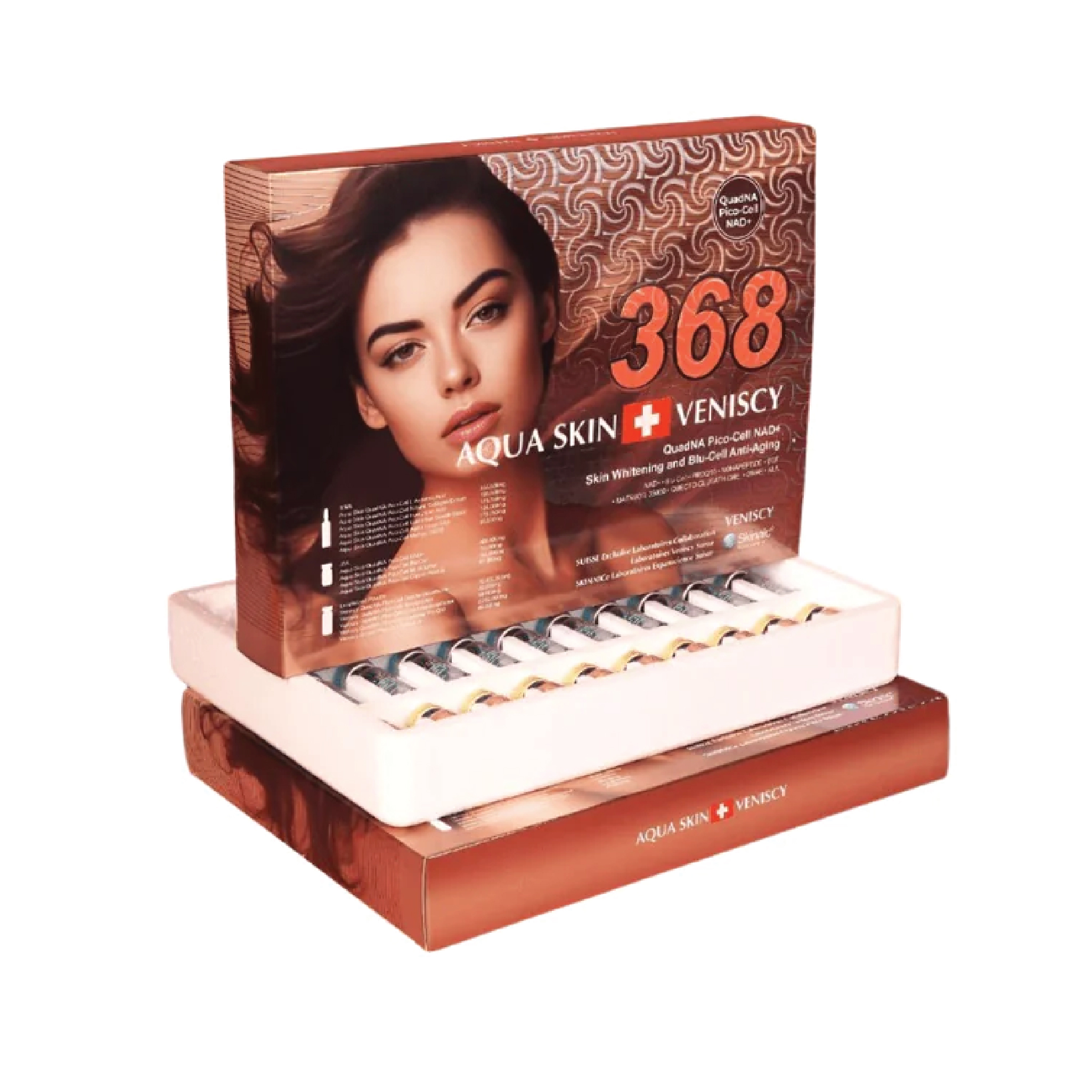 Aqua Skin Veniscy 368 QuadNA Pico-Cell NAD+ Skin Whitening & Blu-Cell Anti Aging Injection [10 Sessions]